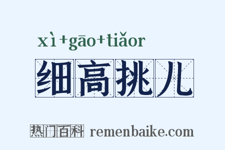 细高挑儿是什么意思的图片